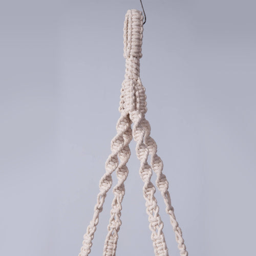 Small Macrame Wall Hanging Shelf Organizer Plant Hanger June Trading   