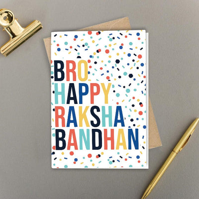 Bro Happy Raksha Bandhan - Greeting Card Greeting Card June Trading   