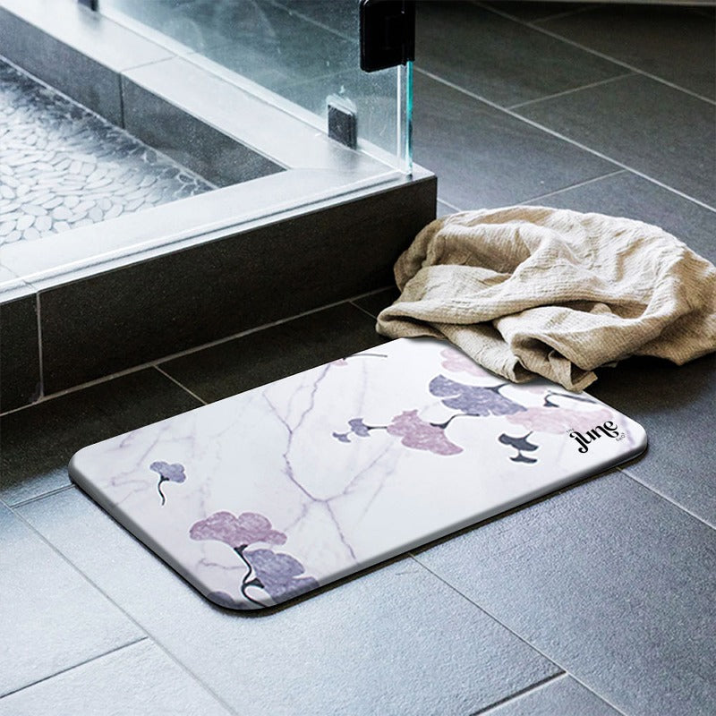 ZenStone Ultra-Absorbent Bath Mat - Ginko | Secure Grip | Eco-Friendly