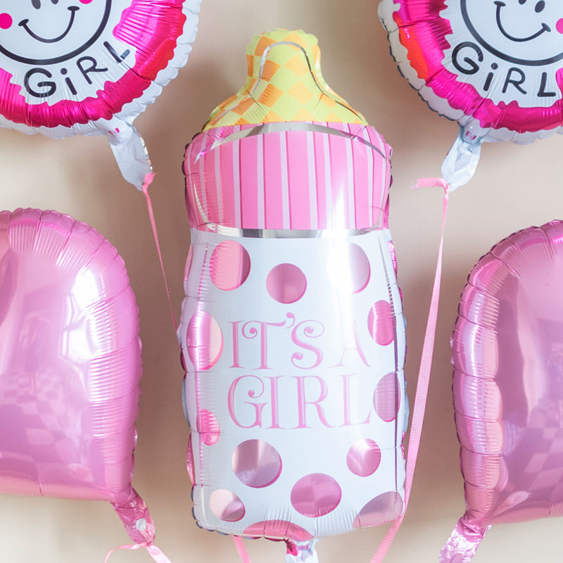 Its a Girl Bottle Balloon (Set) Balloon June Trading   