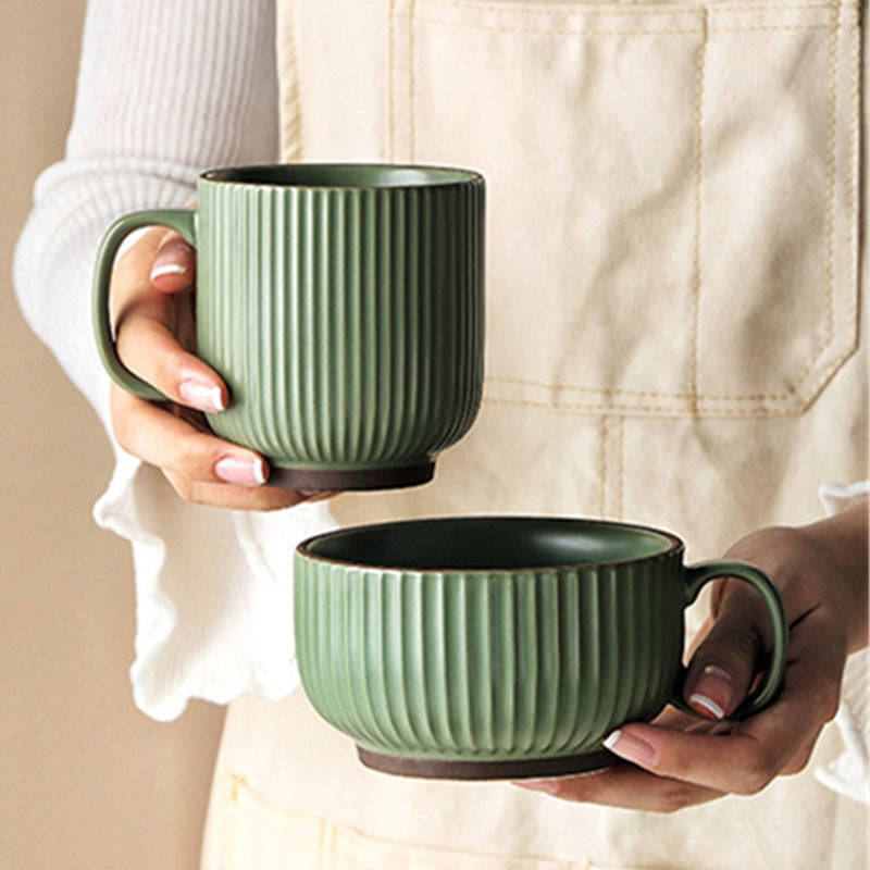 Seraphina Ribbed Coffee Mug Coffee Mugs The June Shop   