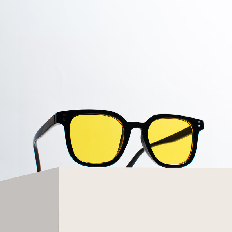 Yellow Shimmer Shield Kids' Sunglasses