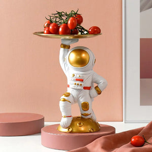 Astronaut With Brass Tray Artifacts Coral Tree   
