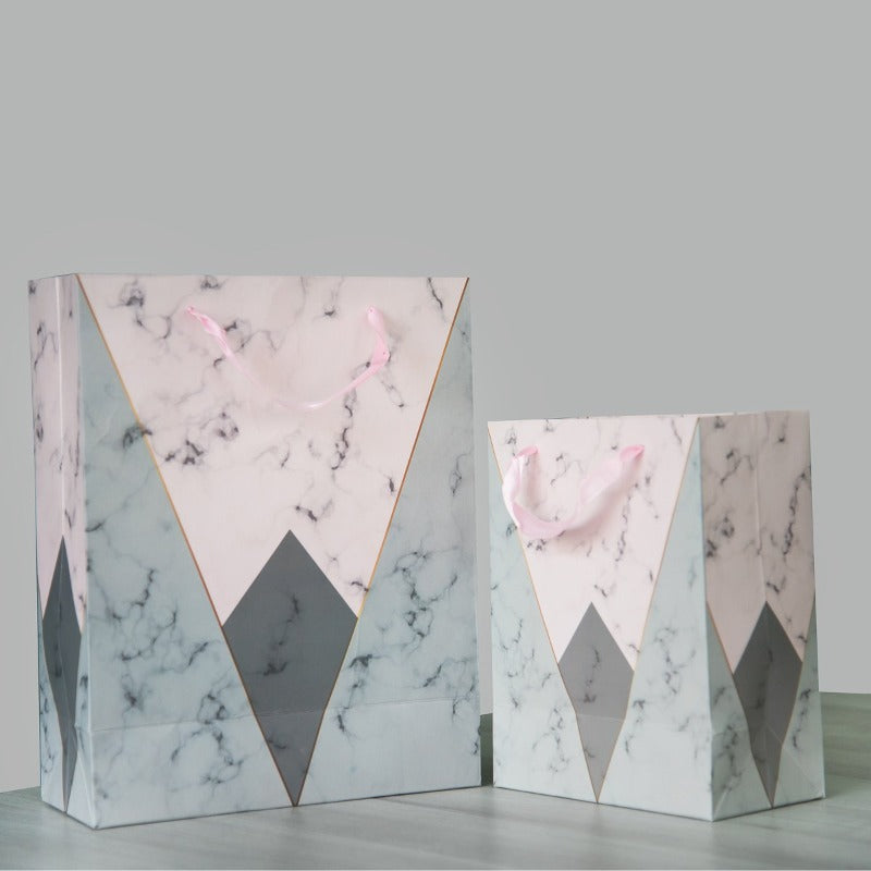 Grey and Pink Gift Bag (Set of 4) Gift Bag June Trading   