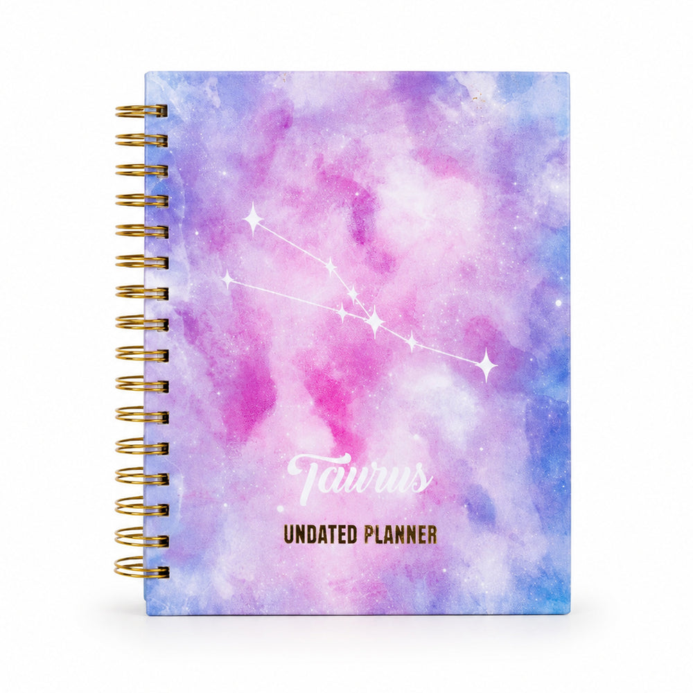 Taurus Watercolour Constellation — Undated Planner + Sticker Book