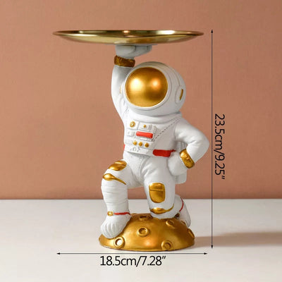 Astronaut With Brass Tray Artifacts Coral Tree   