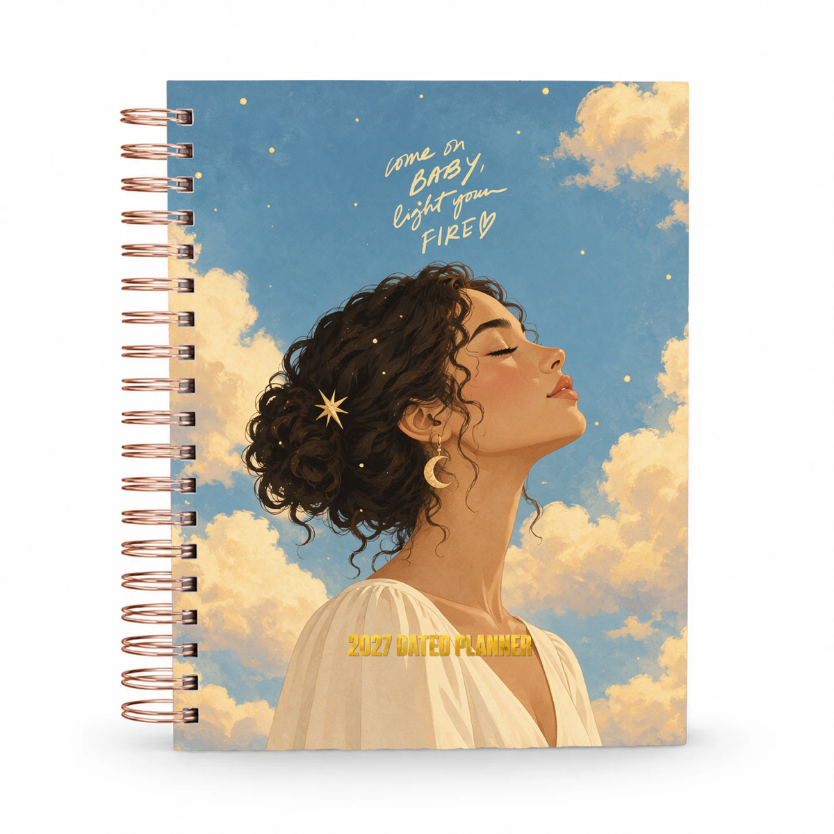 Come On Baby Light Your Fire 2027 dated planner detail view