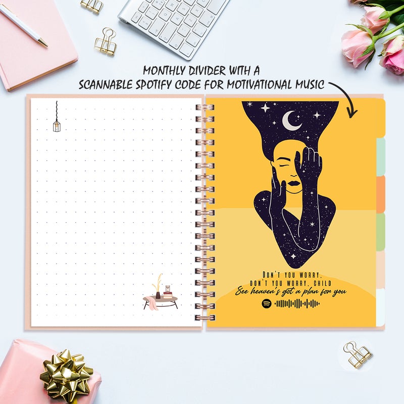 Undated Yearly Planner - Wake Up Beauty, Time To Beast Undated Planners June Trading   