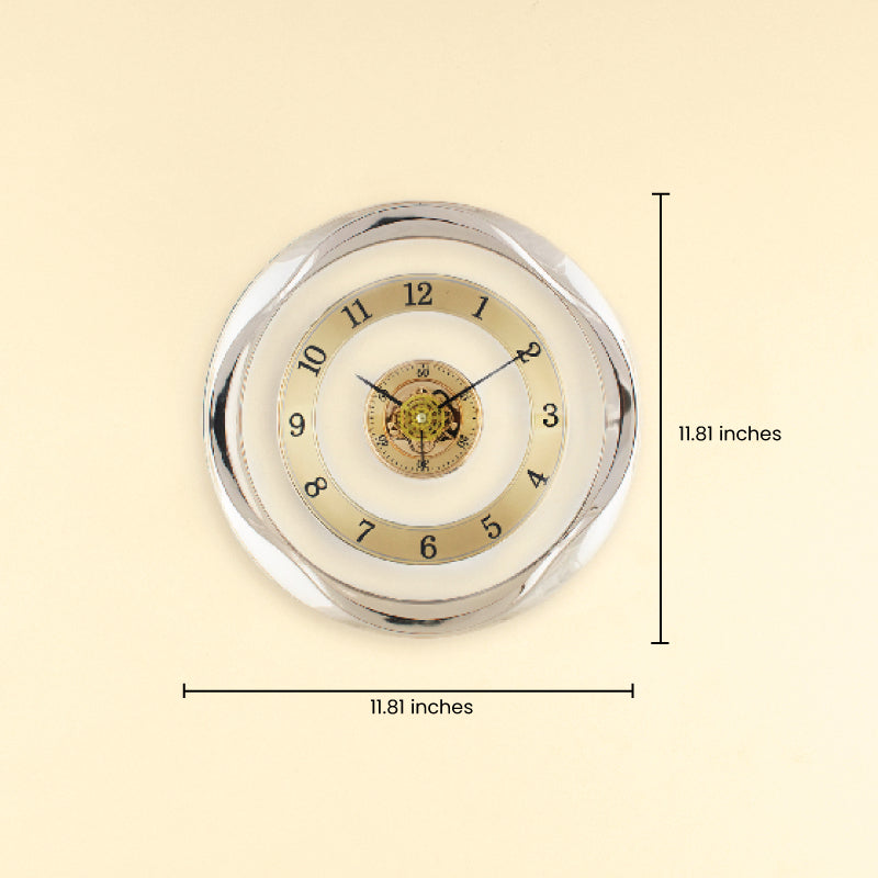 Gold & Silver Mechanic Wall Clock