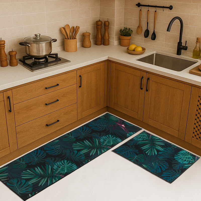 Midnight Tropics Kitchen Mat (Set of 2)