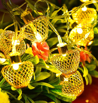 Metal Fruit LED String Light String Lights Coral Tree   