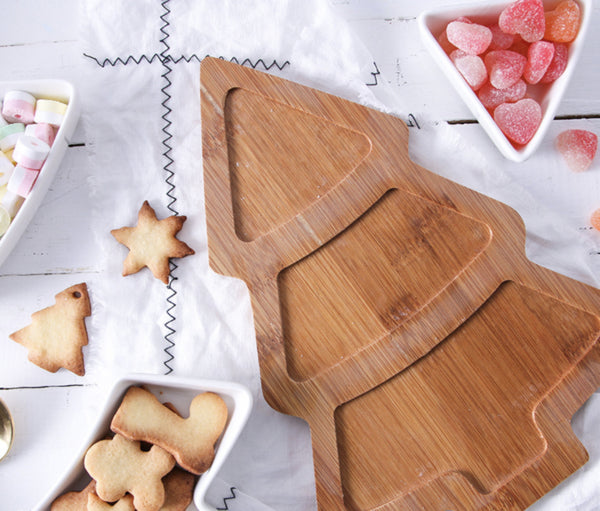 Christmas Tree Shaped Serving Tray Serving Plates June Trading   