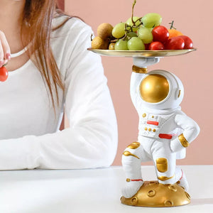 Astronaut With Brass Tray Artifacts Coral Tree   