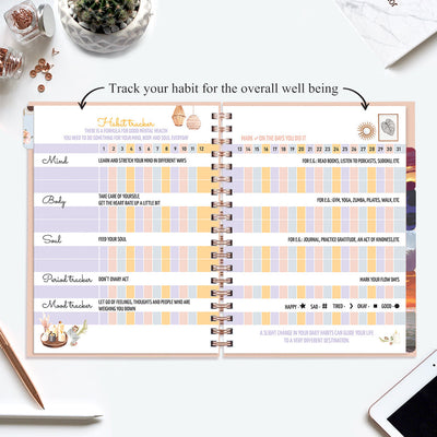Undated Yearly Planner (2025 Collection) Out Do Me + Ultimate Sticker Book