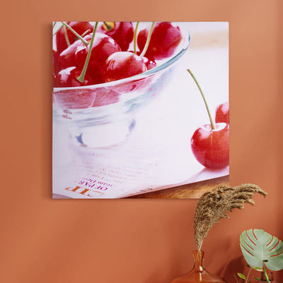 Still Life Cherries In Bowl Canvas Painting Canvas Painting June Trading   
