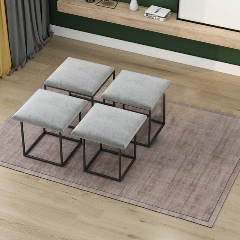 Premium Convertible 1 Coffee Table & 4 Pouf Set (Grey) Smart Furniture June Trading   