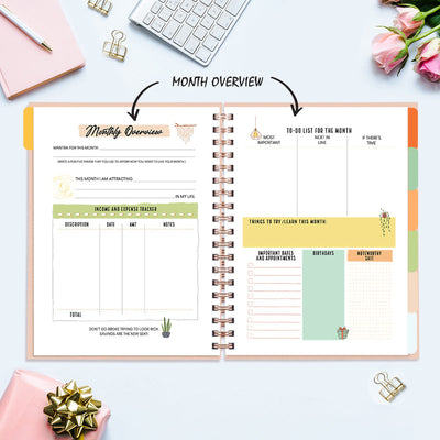 Undated Yearly Planner - A Winner Is A Dreamer Undated Planners June Trading   