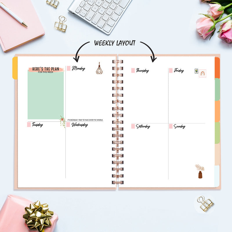 Undated Yearly Planner - Business Is My Cardio Undated Planners June Trading   