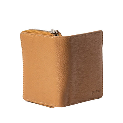 Genuine Leather Women's Palm Wallet, Tan / Taupe Palm Wallet Portlee   