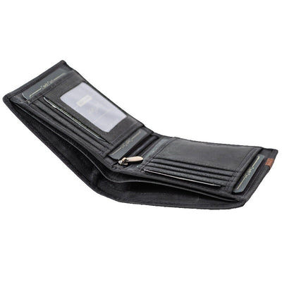 Portlee Leather PDM Note Case Wallet Stitch, Black Wallet Portlee   