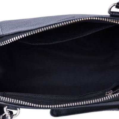 Genuine Leather Women's Casual Sling Bag, Black Women Sling Bag Portlee   
