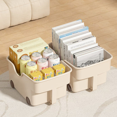 Multi-Purpose Basket With Wheels Long Type (Set Of 2)