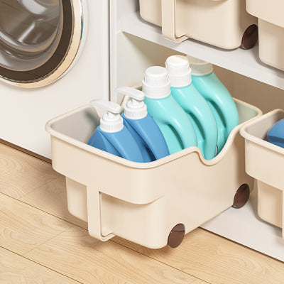 Multi-Purpose Basket With Wheels Long Type (Set Of 2)