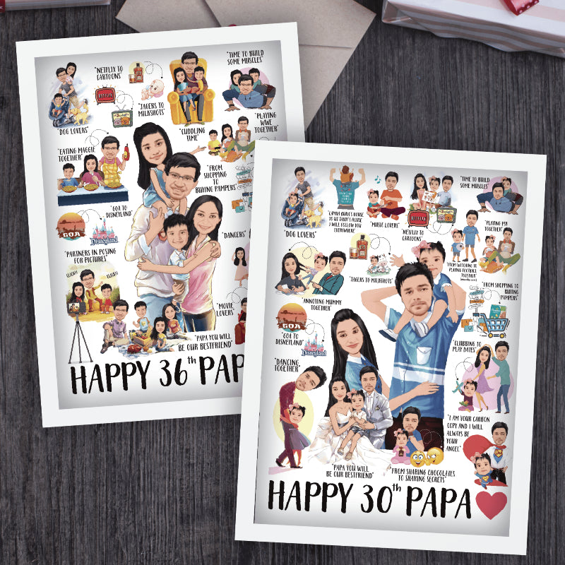 Couple Story (Timeline) Artwork Frame (Personalized) Personalized Gifts VJ Impressions   