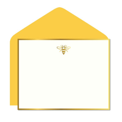 Bee Monogram Flat Card + Envelopes - Set Of 5 Greeting Card Look What Happened   