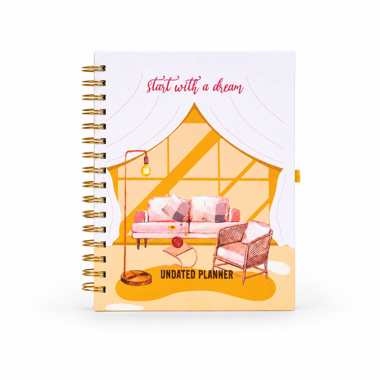 Undated Yearly Planner - Start With A Dream  + Ultimate Sticker Book