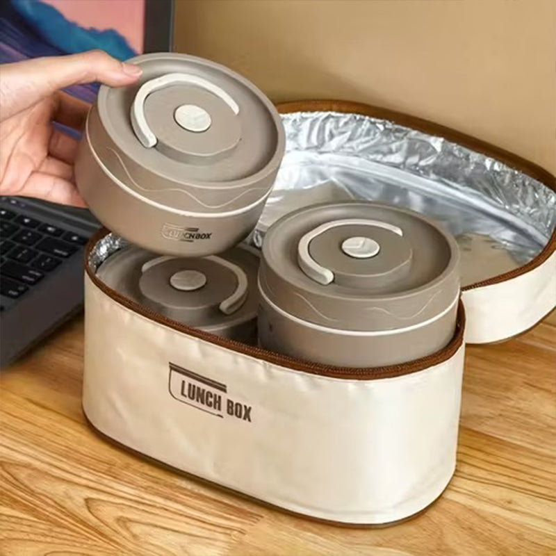 FreshCarry Bento Lunch System with Airtight Bowls & Insulated Bag