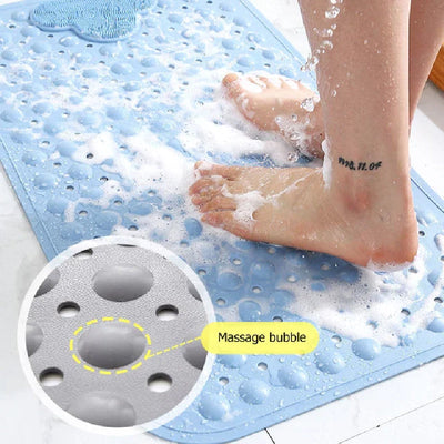 Tea Green Nonslip Foot Massager & Exfoliator Shower Mat Shower Mats June Trading   