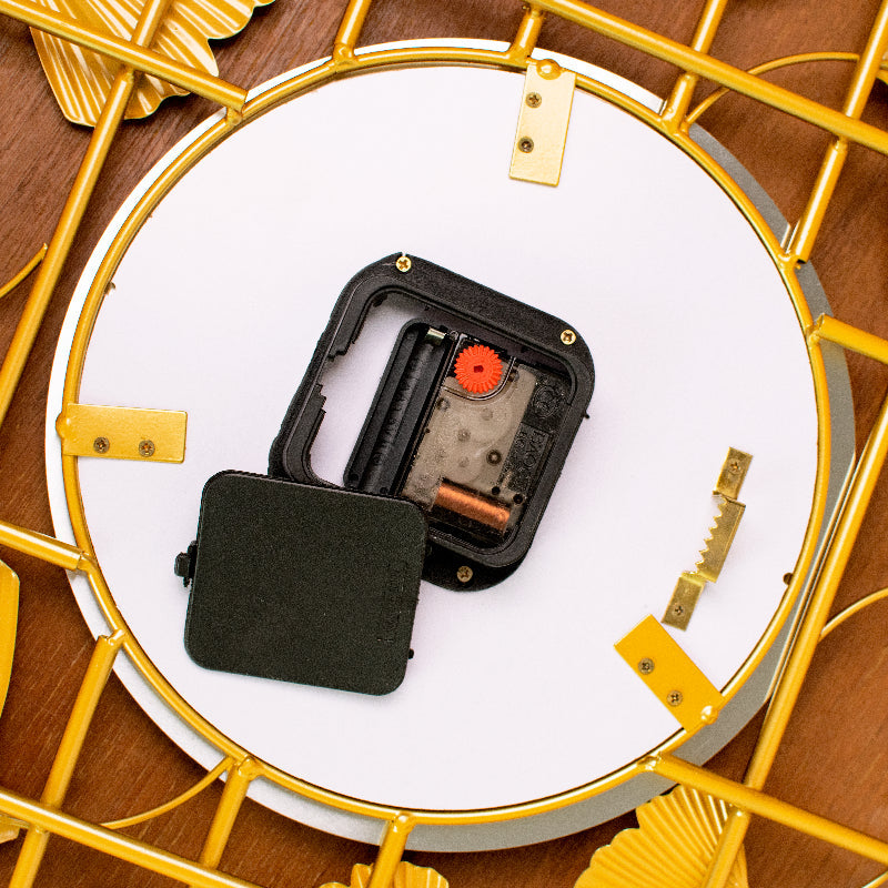 Golden Blissful Petal Wall Clock Wall Clocks June Trading   