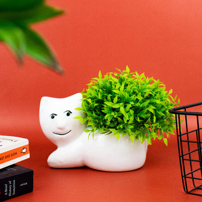 Kitty Planter - Hand Painted Mini Resin Pot Planters June Trading   