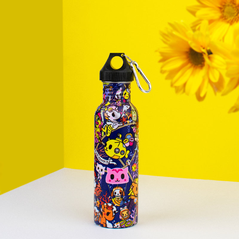 Funky Pattern Printed Metal Bottle Bottles June Trading   