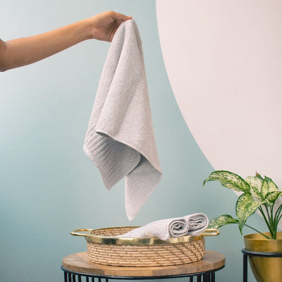 Cloud Grey Microfiber Hand Towel Hand Towels ERL   