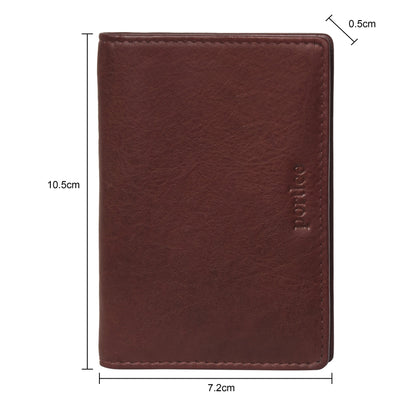 Leather Bifold Card Holder - Burgundy Wallet Portlee   