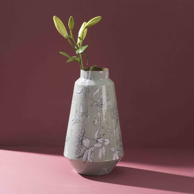 Tranquil Petals Iron Vase