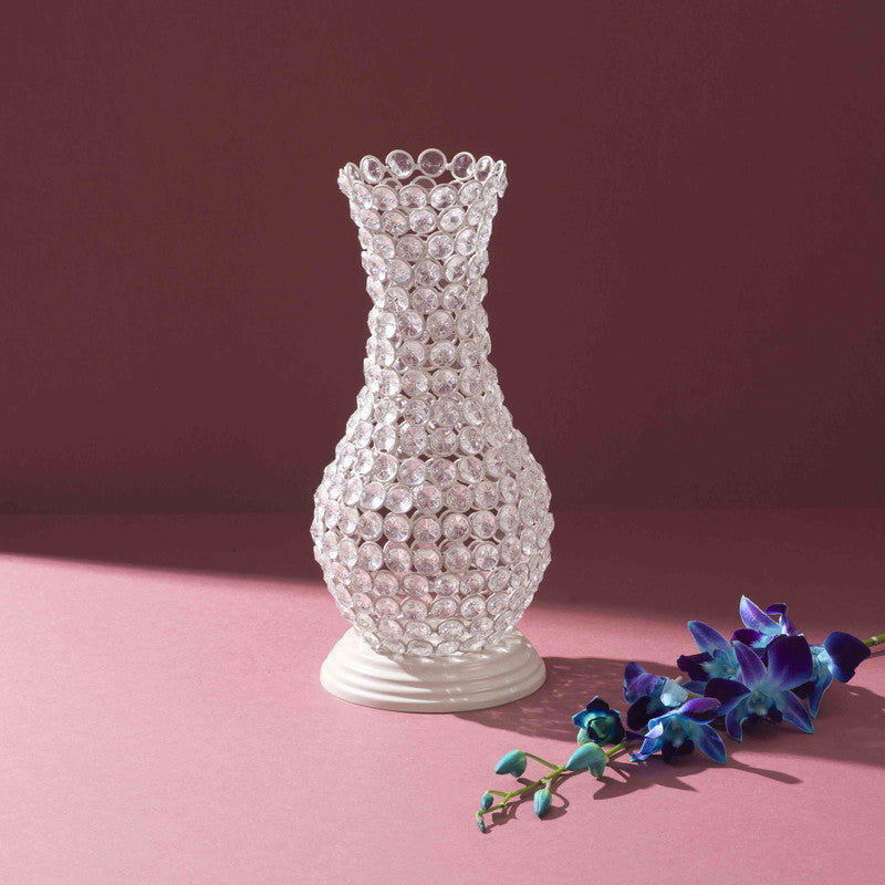 Radiant Crystal Bloom Showpiece (Pristine-White)