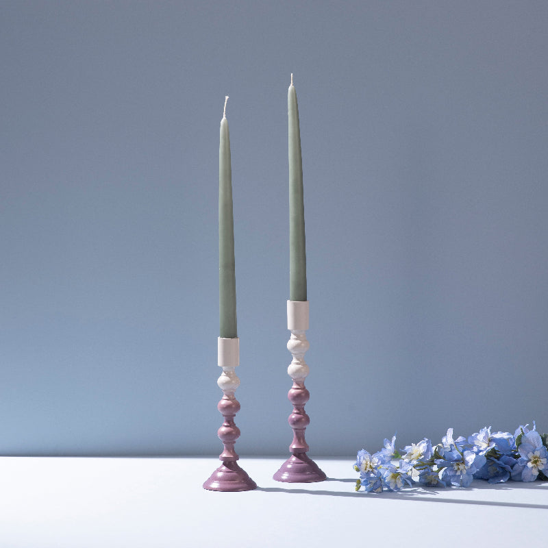 Purple Haze Ombre Candle Stands (Set Of 2)