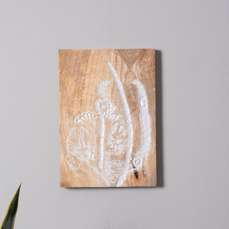 Grande Fleur – Light Wood Carved Luxury Wall Plate