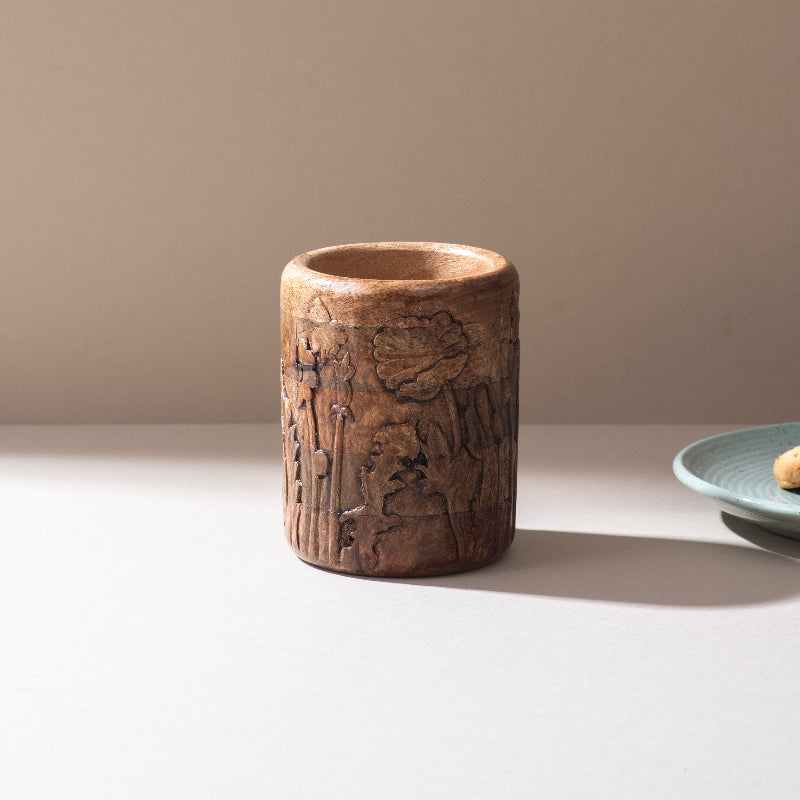 Artisan Dandelion Carved Spoon Stand