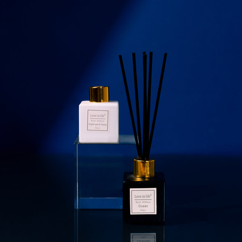 Stellar Set of Two Reed Diffuser - Ocean & English Pear-Freesia Aroma Diffusers June Trading   