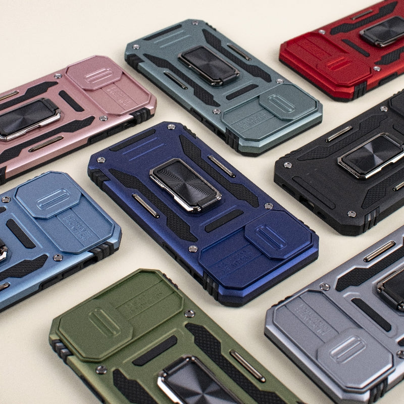 Hybrid Armour iPhone 13 Cover | Camera Slider & Kickstand iPhone 13 The June Shop   