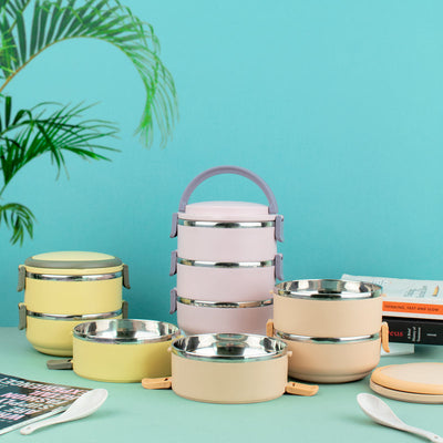 3-Layer Stack Your Food Heat Insulated Lunch Box Lunch Boxes The June Shop   