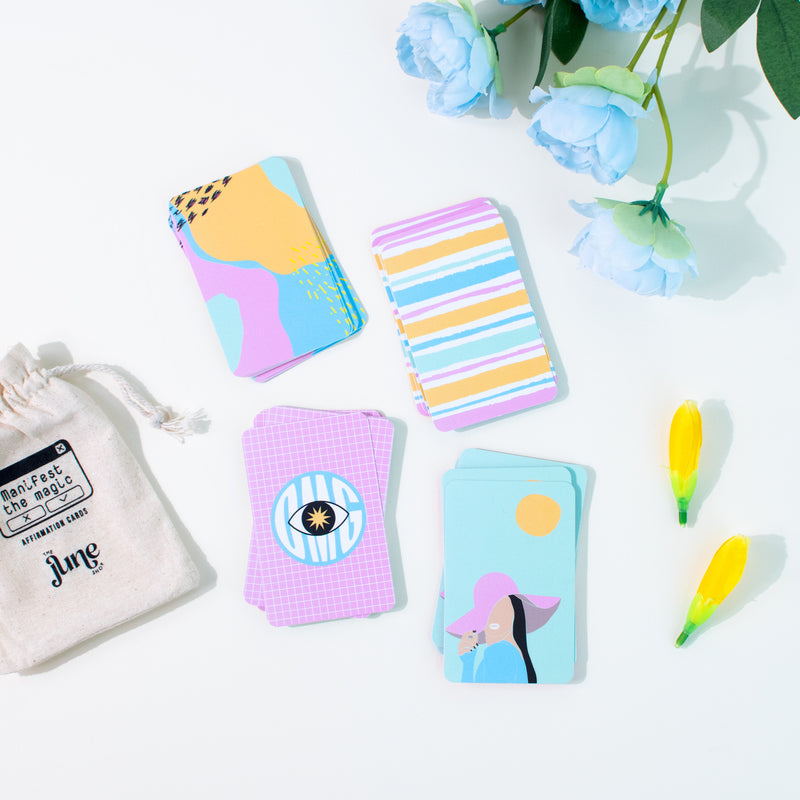 Manifest The Magic - Affirmation Cards Postcard June Trading   