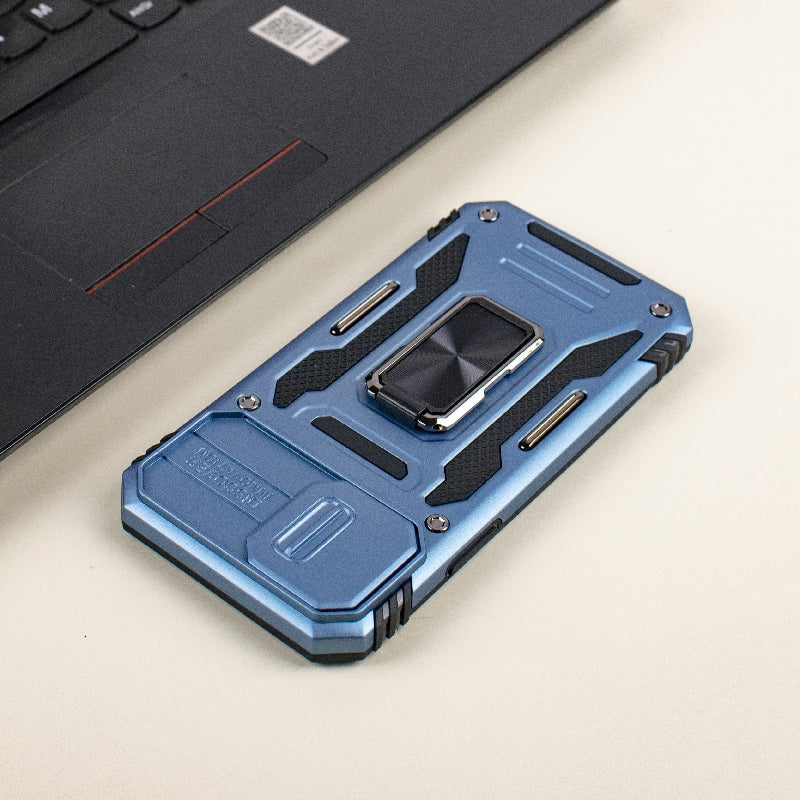 Hybrid Armour iPhone 14 Pro Cover | Camera Slider & Kickstand iPhone 14 Pro Max The June Shop Sky Blue  