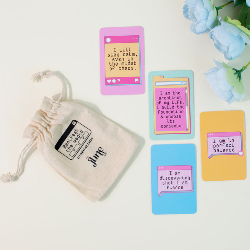 Manifest The Magic - Affirmation Cards Postcard June Trading   
