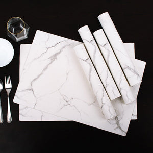 Marblestic Grey Tone Table Mats Set | 6 Pcs Tablemat The June Shop   