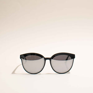 Stay Chic Round Jade Black Sunglass Eyewear ERL   